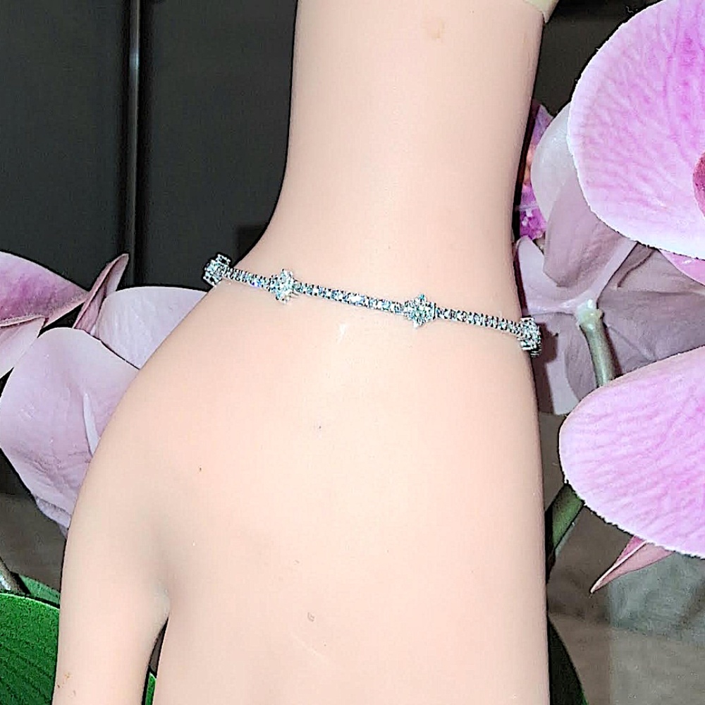 18kt White Gold 3.30ct Diamond Tennis Bracelet G VS